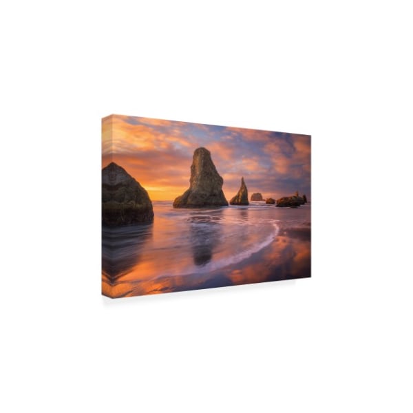 Darren White Photography 'Bandons New Year Eve Light Show' Canvas Art,30x47